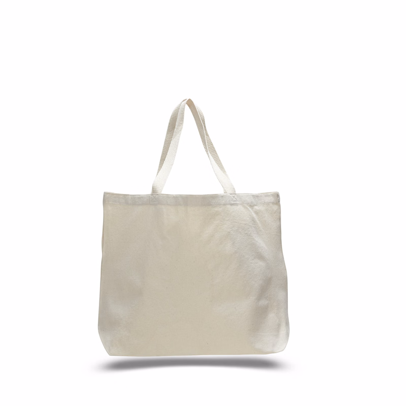 Heavy 12 oz. Cotton Canvas Jumbo Tote Bag - Natural
