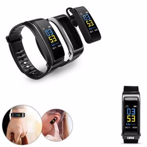 2 In 1 Ear Buds With Fitness Tracker Bracelet And Ergonomic Touch Screen