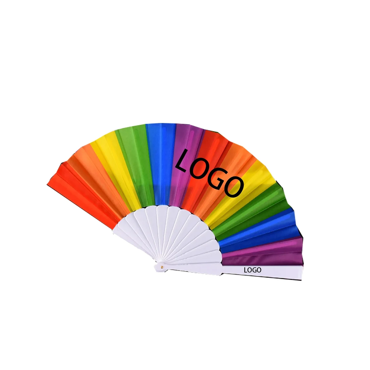 Folding Rainbow Hand Fan 1