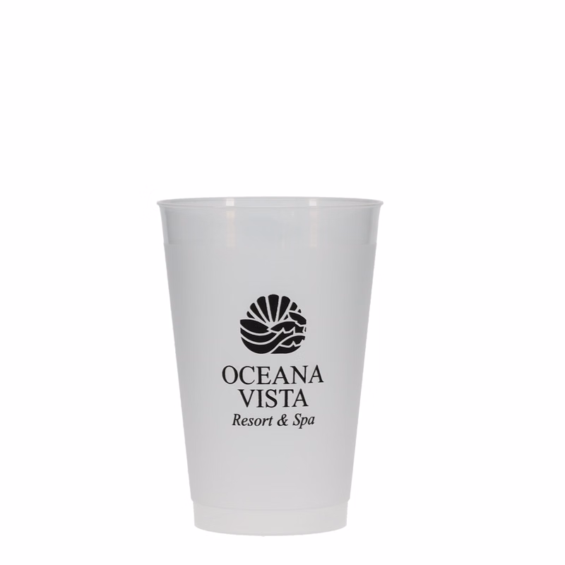 14 oz Frost-Flex Plastic Cup Frosted Tradition Print