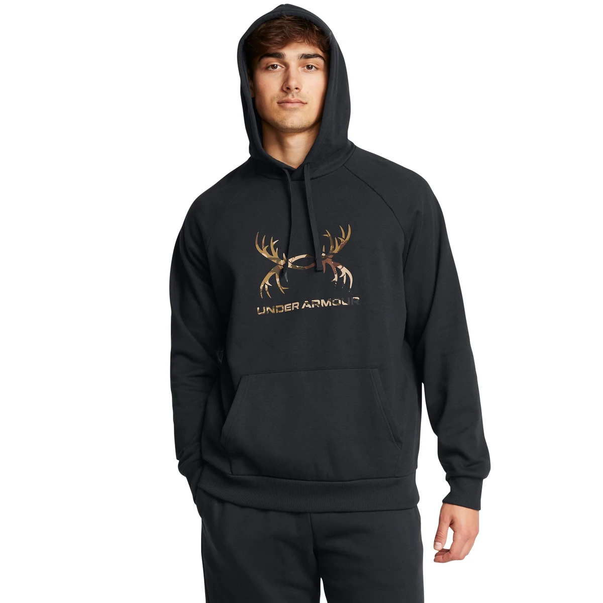 UA Rival Fleece Antler Hoodie Men's Hoodie, custom hoodie or sweatshirt with logo imprint 1