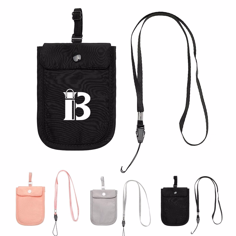 Women'S Compact And Durable Nylon Coin Purse W/ A Strap