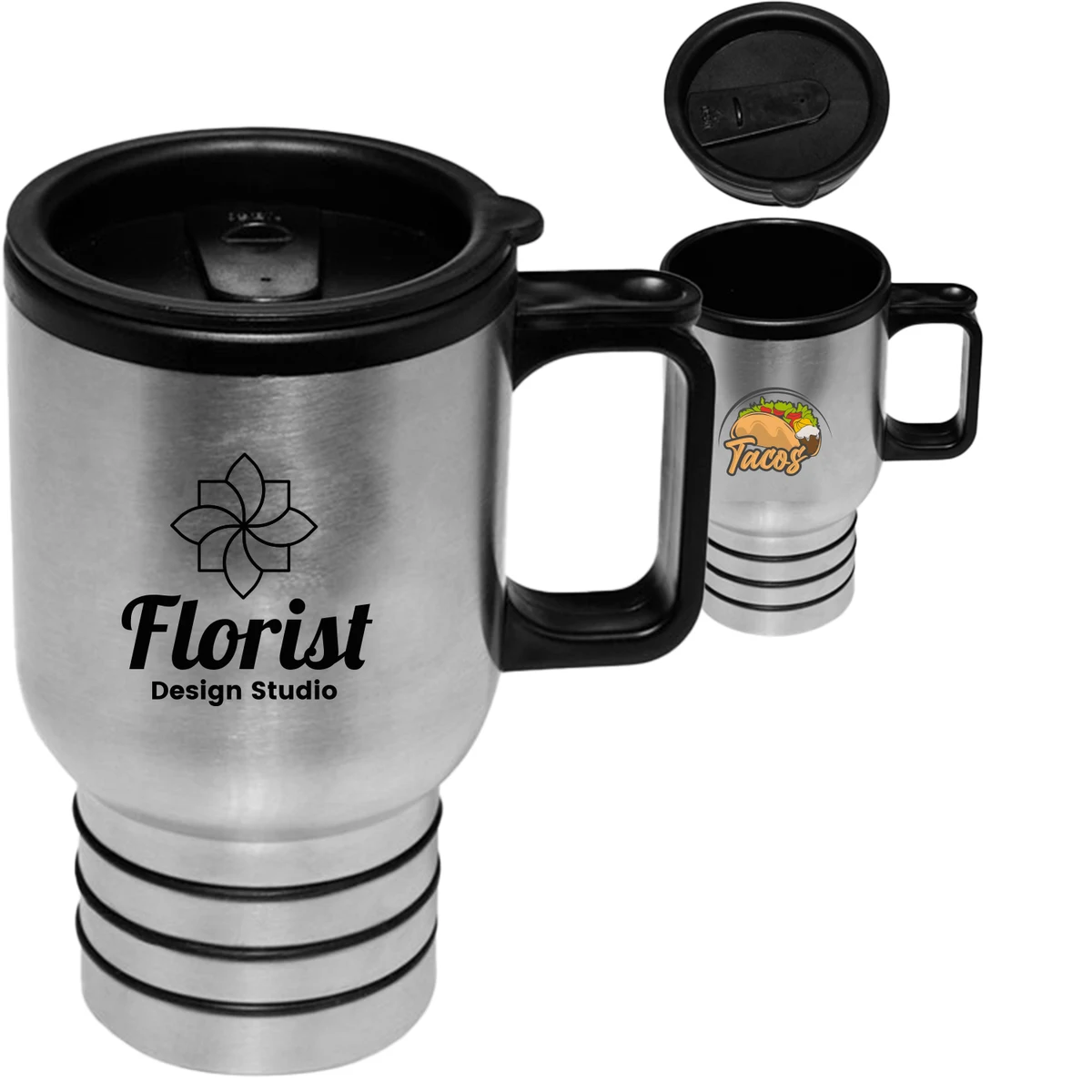 16 oz Double Wall Construction Stainless Steel Travel Mugs 1