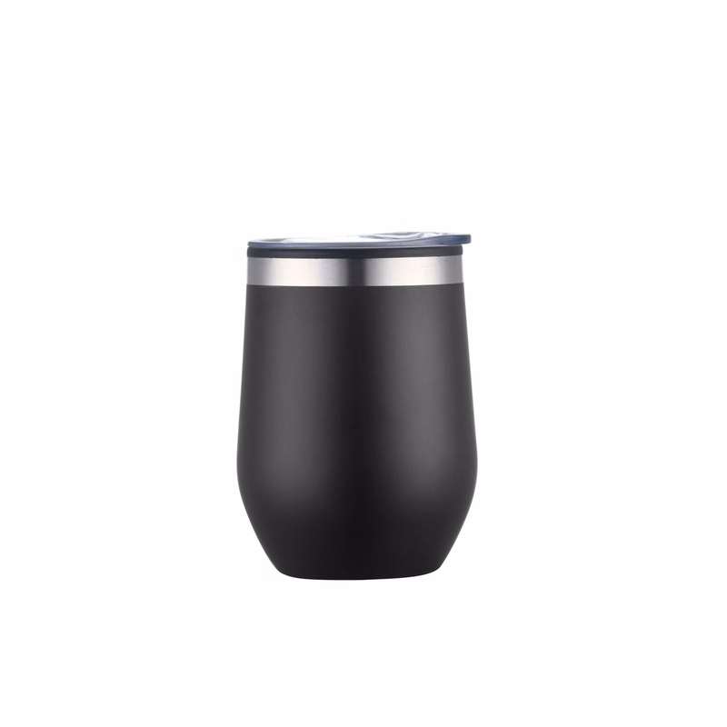 Endura 12 oz Black Double Wall Wine Cup