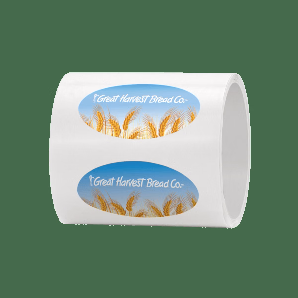 4" x 2" Oval Roll Labels