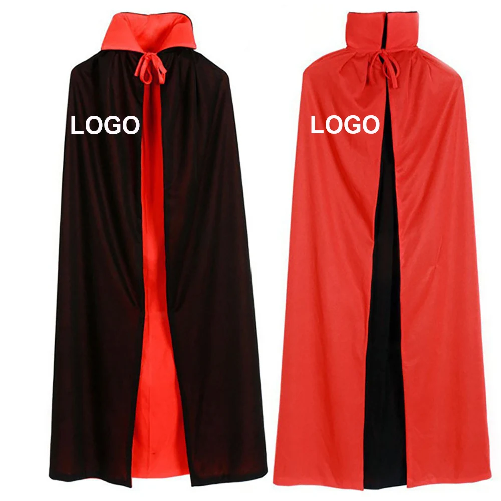Halloween Black And Red Double Sided Cloak 1