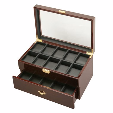 Ebony See Through 20 Watch Case - Clear Top