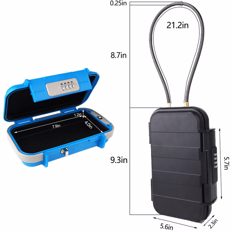 Waterproof Anti-Theft Mini Travel Portable Lock Box