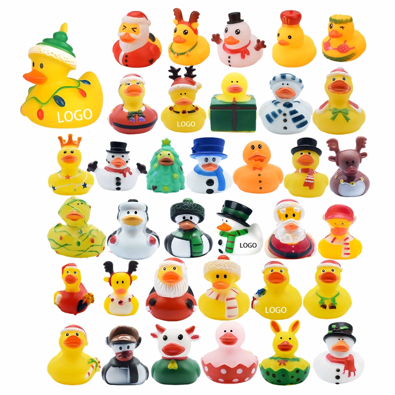 Christmas Rubber Duck Bath Toys