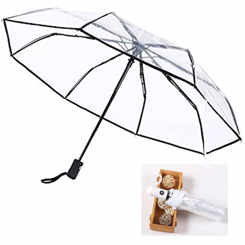 Clear Canopy Automatic Open Foldable Umbrella