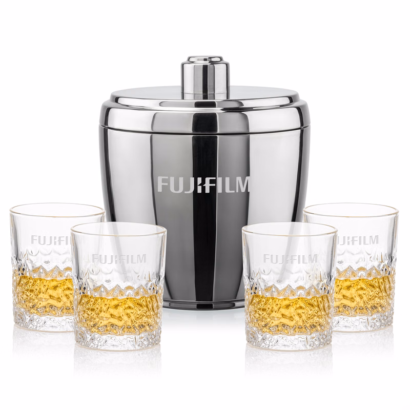 Pescara Ice Bucket & Oakham On-the-Rocks Set