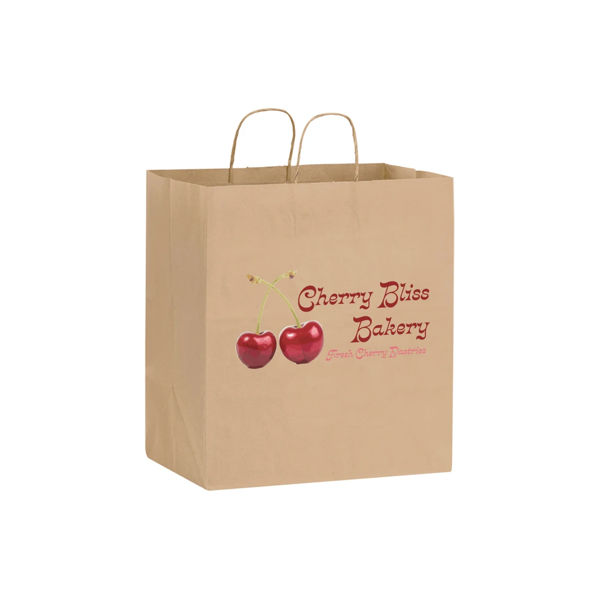 Natural Kraft Paper Shopper with Twisted Paper Handles 1