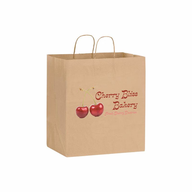 Natural Kraft Paper Shopper with Twisted Paper Handles