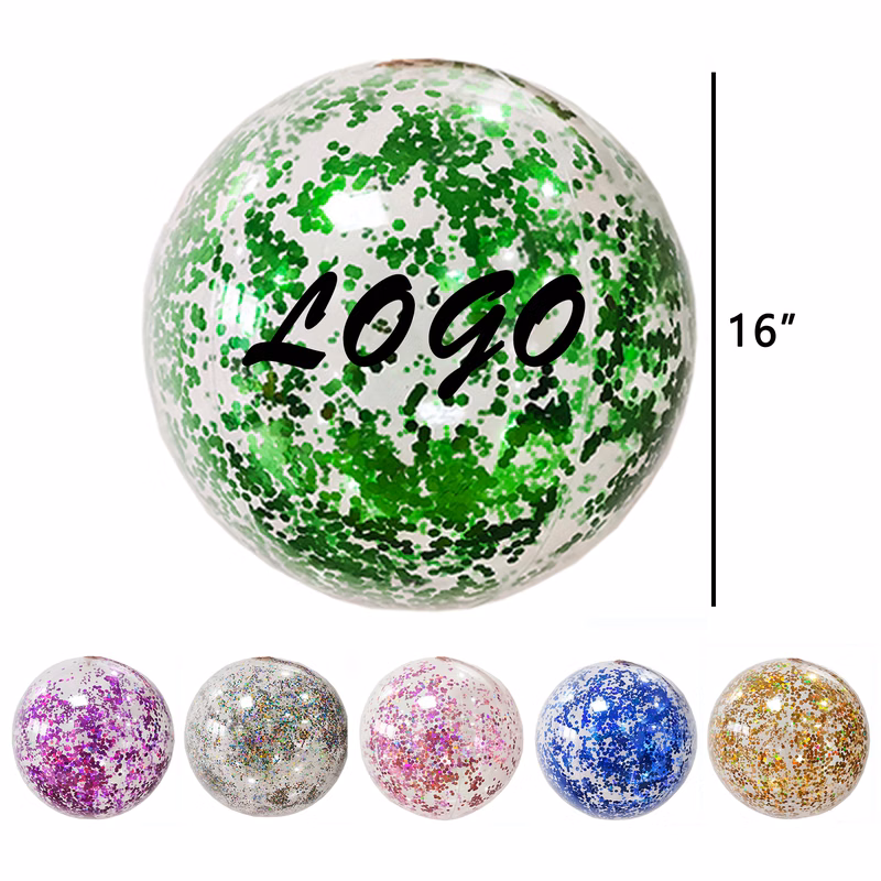 Sparkly Clear Round Inflatable Beach Ball