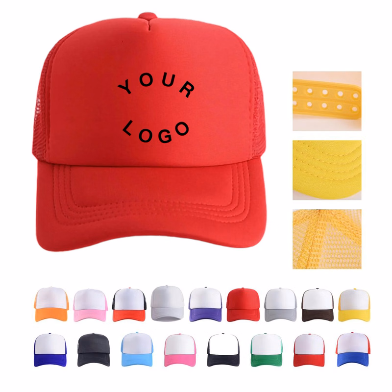 Adjustable Summer Trucker Hat with Mesh Panels