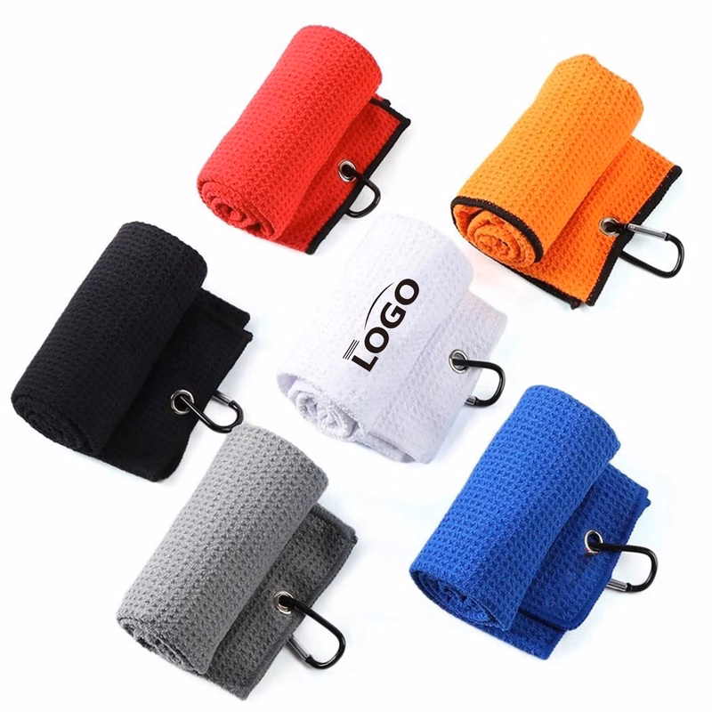 Microfiber Tri-fold Golf Towel MOQ 100