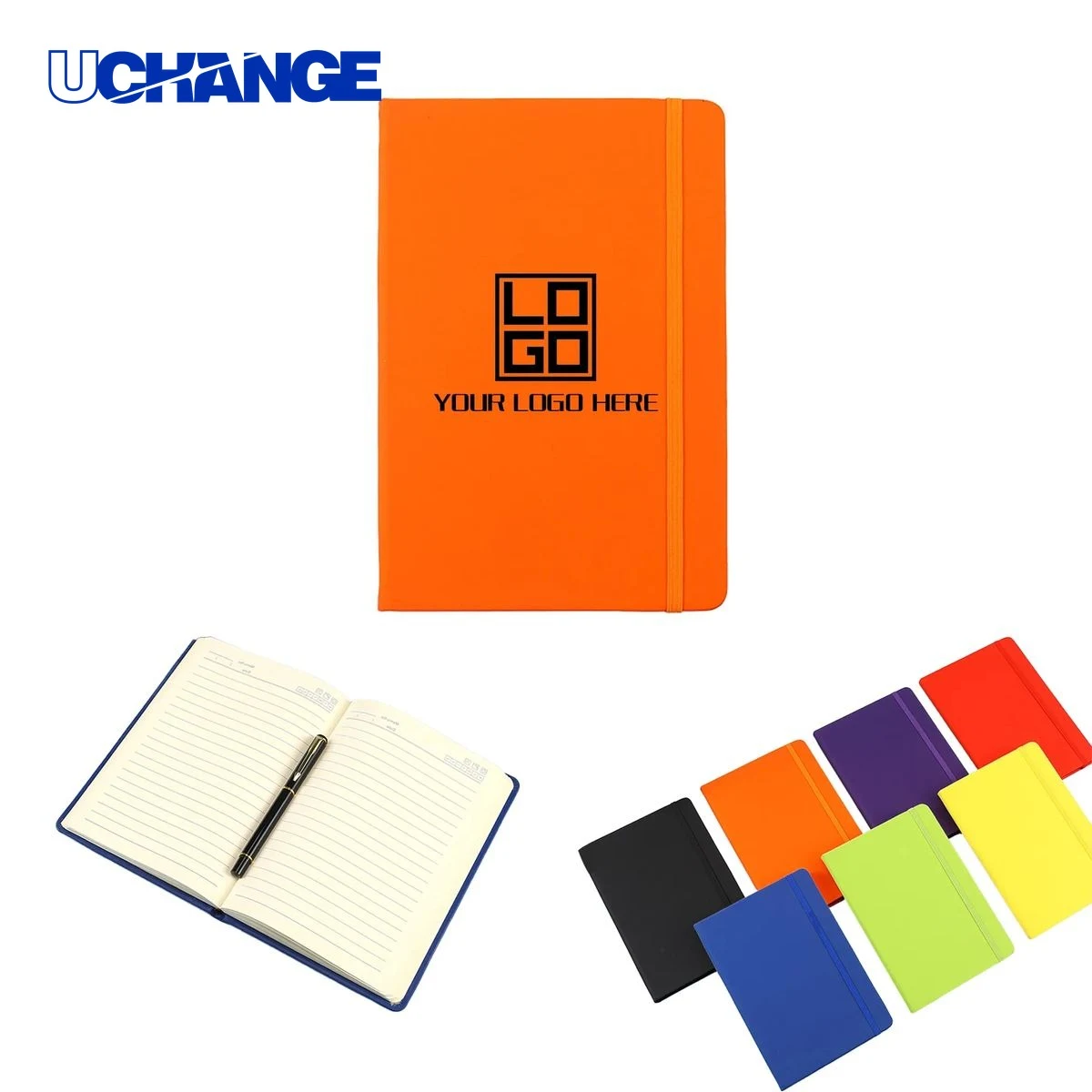PU Leather Multicolor A6 Notebook Journal with Strap 1