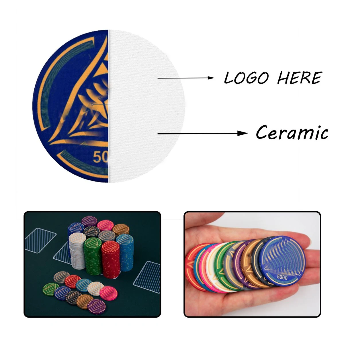Custom Logo Ceramic Poker Chips 1