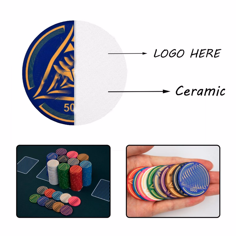 Custom Logo Ceramic Poker Chips