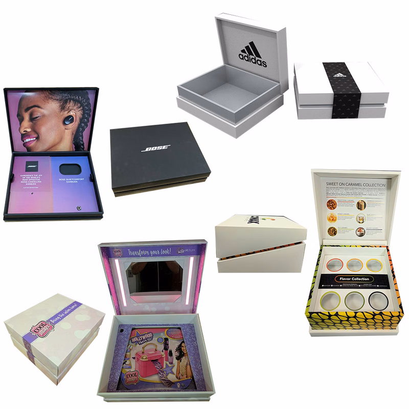 Custom Printed Full Color Hinged Soft Touch Luxury Gift Box - Custom-Sized