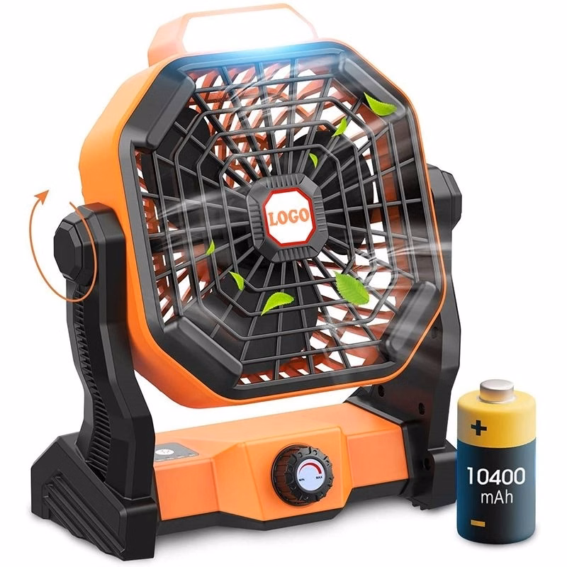 Portable Fan With Led Light & Hook