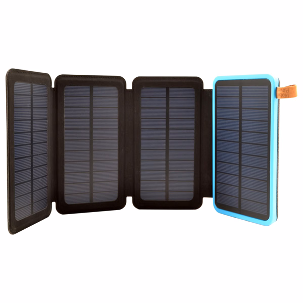 8000mAh 4 Solar Panel Power Bank W/Torch