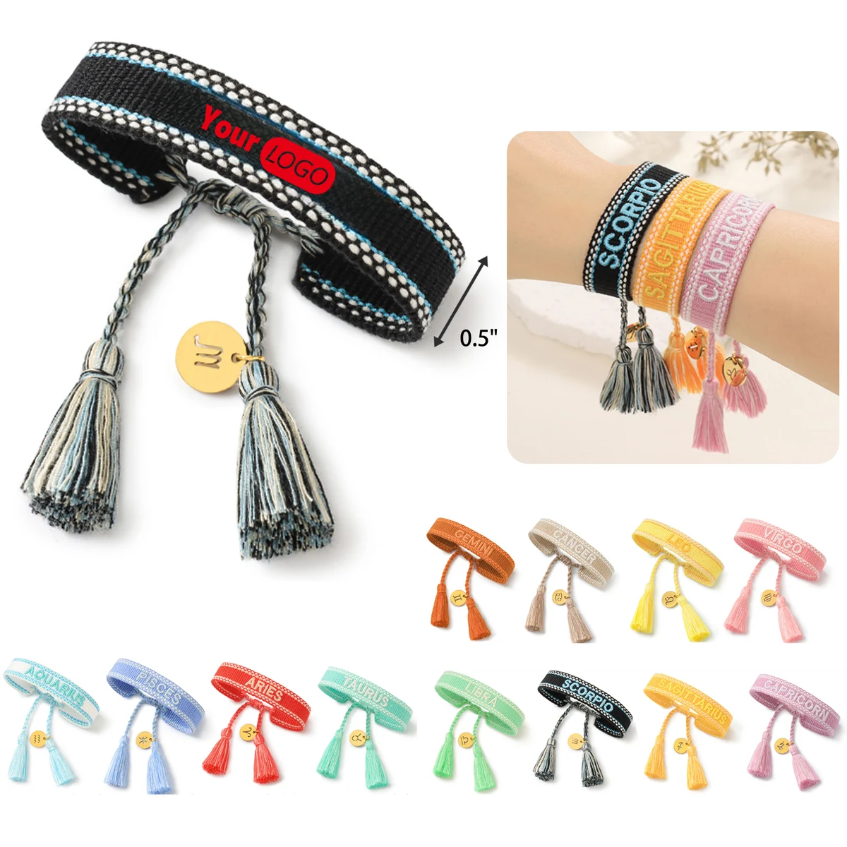 MOQ 50 PCS Stylish Constellation Braided Bracelet 1