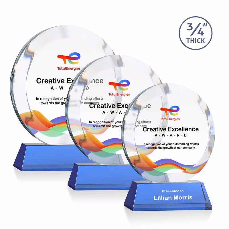 Gibralter VividPrint™ Award on Newhaven Base - Sky Blue