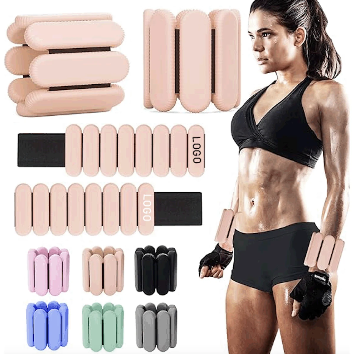 AdjustableWrist or Ankle Weights/Silicone Workout Weights Sets 1