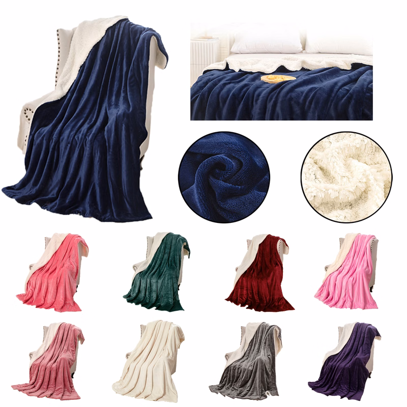 Sherpa Fleece Throw Blanket-60" x 80"