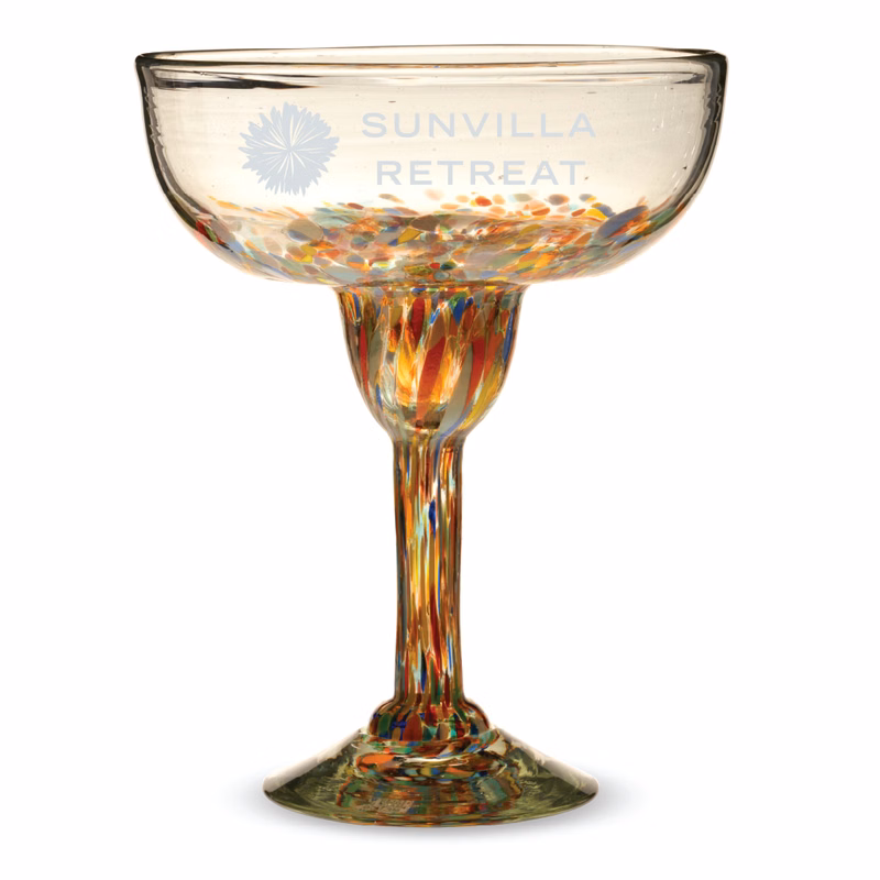 Twine Living® Artistico Recycled Margarita Glass, set of 2