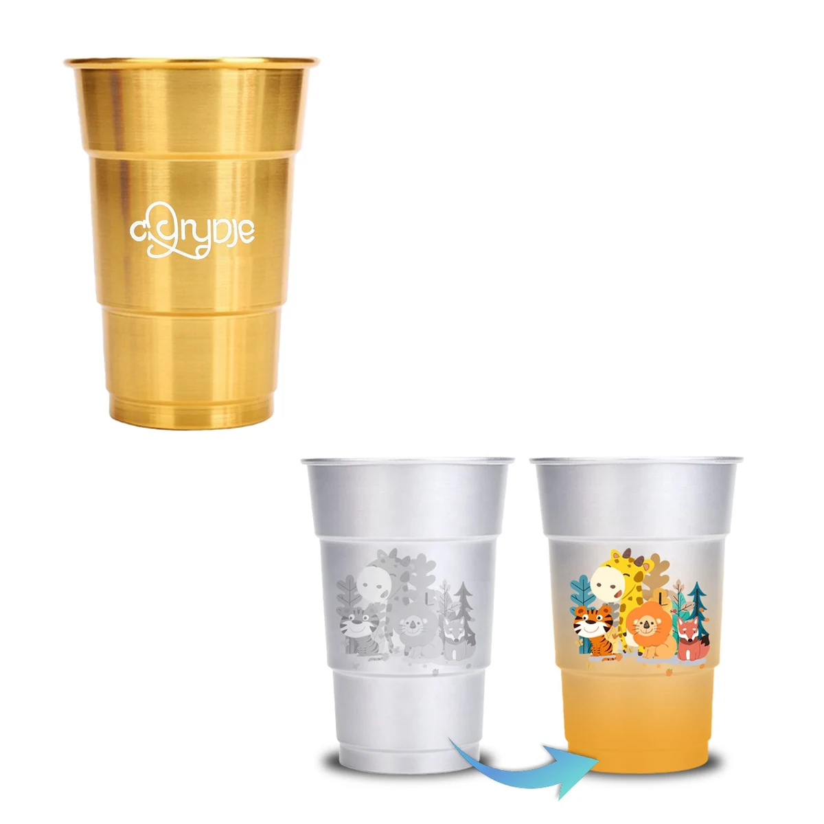 Food Grade Color Changing Aluminum Cups 1