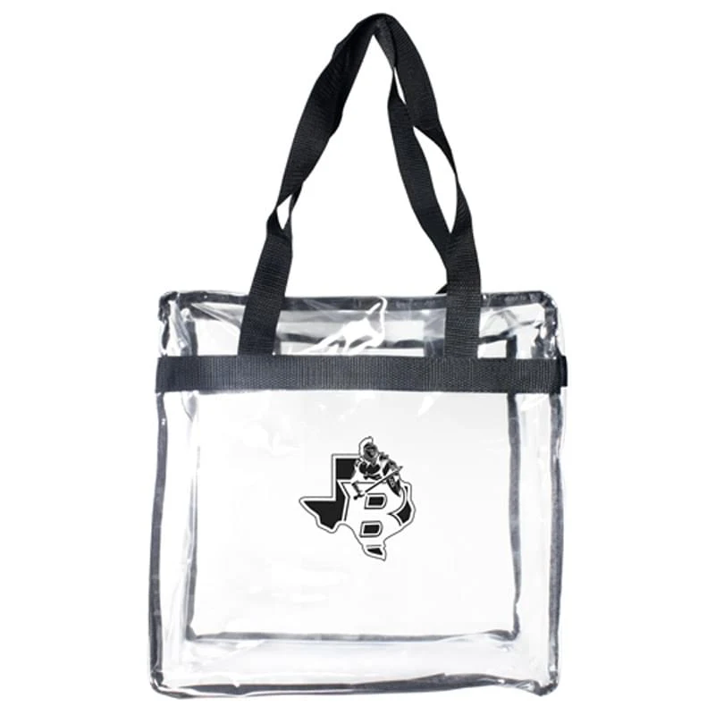 Totes - Clear Zippered Stadium Tote 1