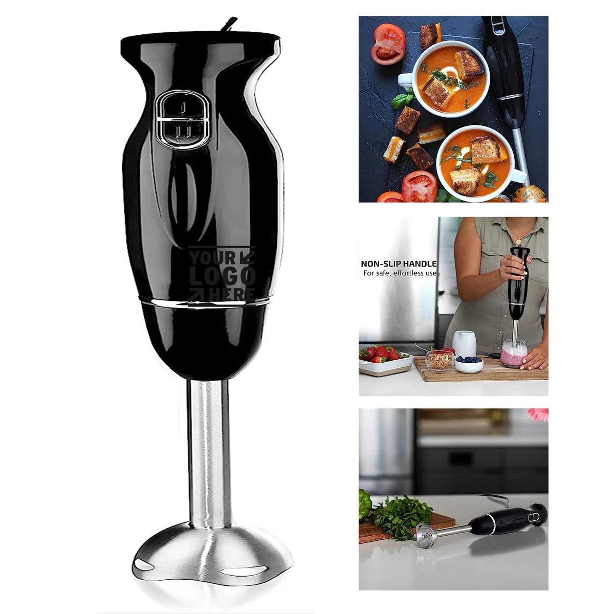 Electric Immersion Hand Blender 300 Watt 2 Mixing Speed with Stainless Steel Blades 1