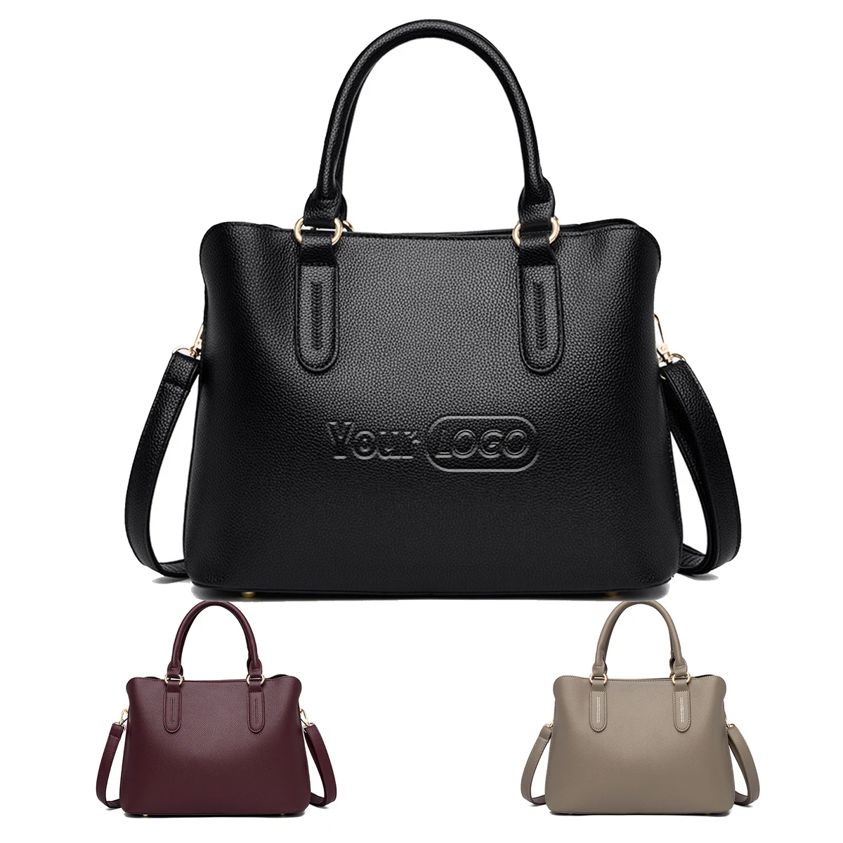 PU Satchel Bag And Simple Shoulder Handbag For Women 1