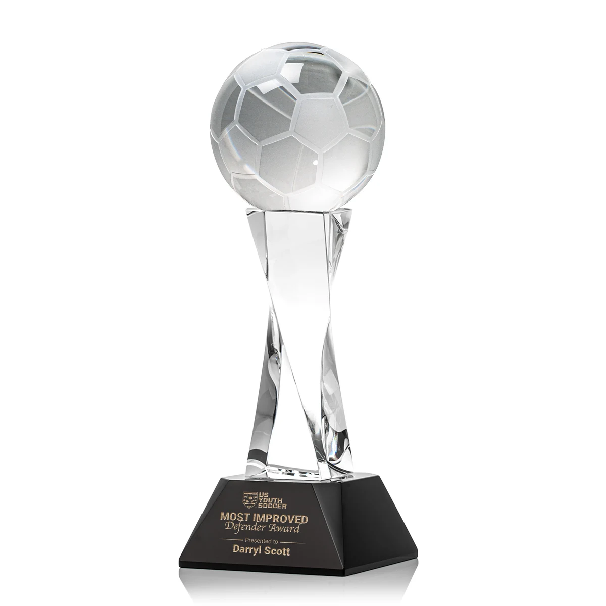 Soccer Ball Award on Langport Base - Black 1