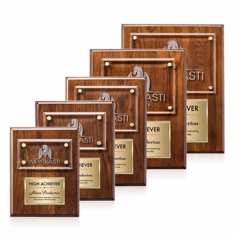 Gossamer Plaque - Walnut/Gold