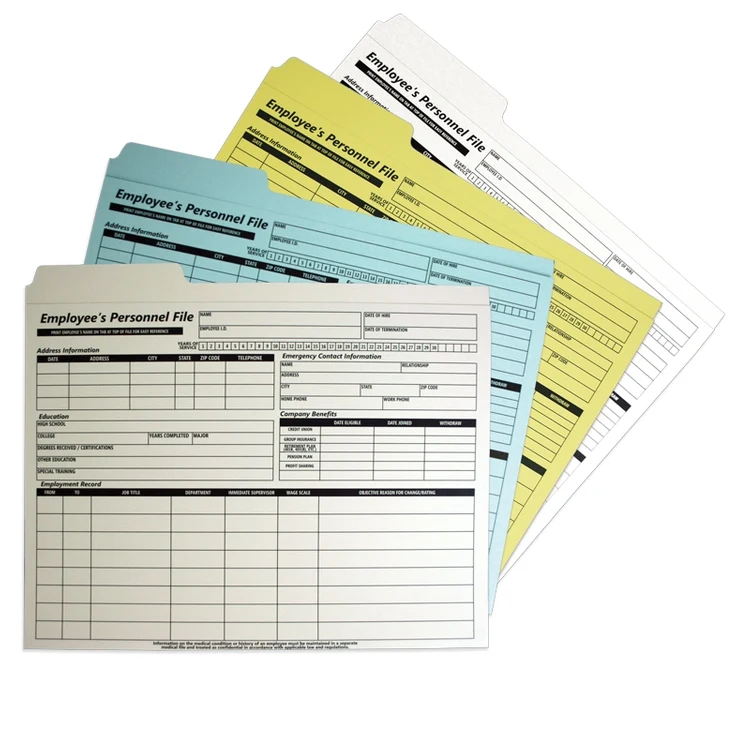 File Folder Letter Size - 1st Tab Position - Printed with 1 PMS Color 1