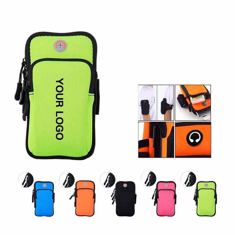 Breathable Arm Phone Holder with Key and Card Storage