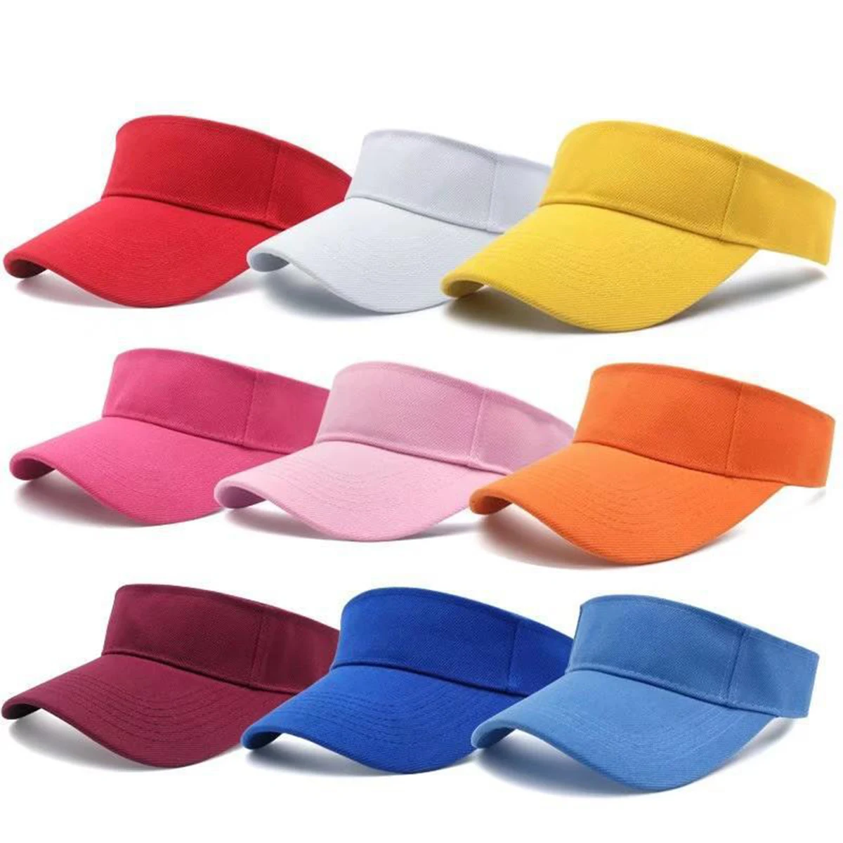 Custom Cotton Twill Unisex Sun Visor Cap Outdoor Sport Visor 1