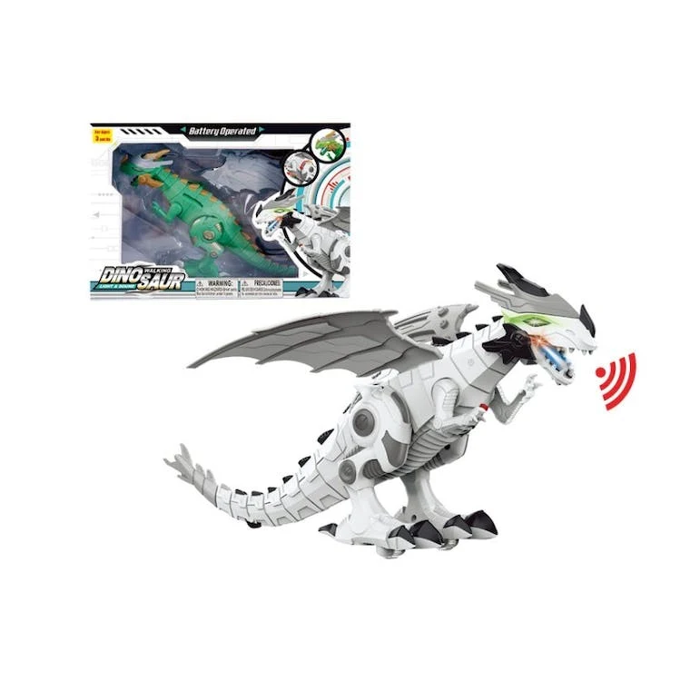 Walking Dinosaur - Lights & Sound Battery Operated 14" 1