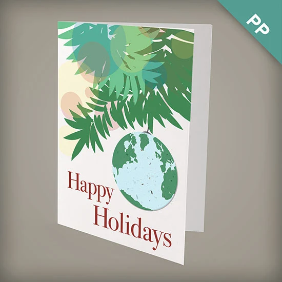 Plantable Earth Personalized Christmas Cards 1