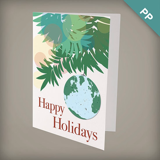 Plantable Earth Personalized Christmas Cards