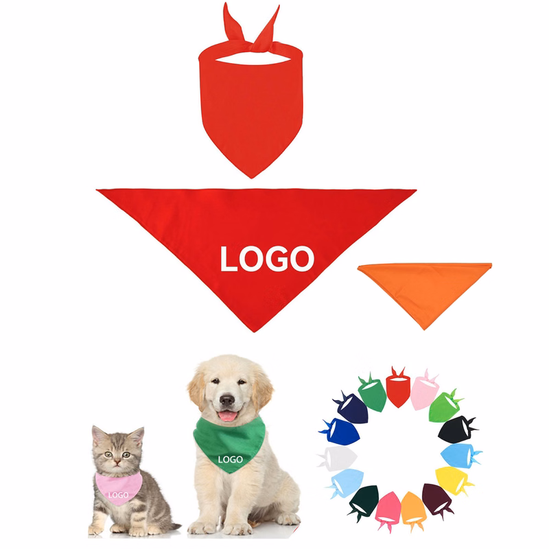 Full Color Pet Bib Saliva Triangle Bandanna 2 Ply