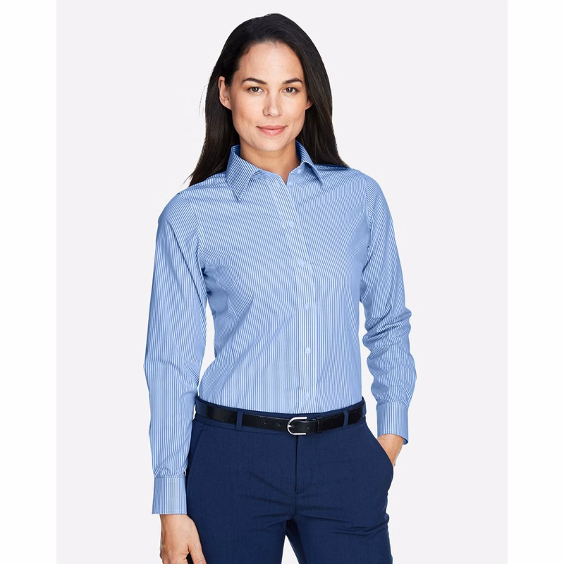 Women's Crown Collection® Banker Stripe Woven Dress Shirt - D645W
