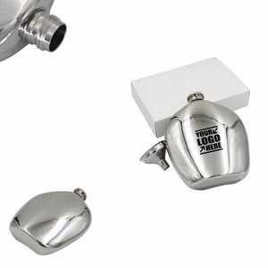 6oz Round Pentagon Stainless Steel Flask With Tightly Sealed Cap