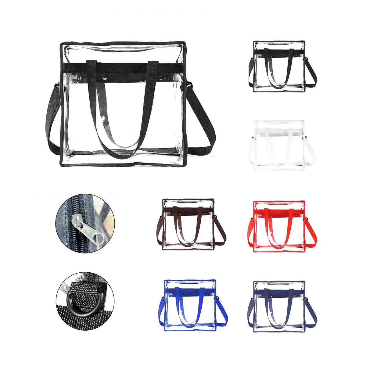 Solid Color PVC Shoulder Bag 1