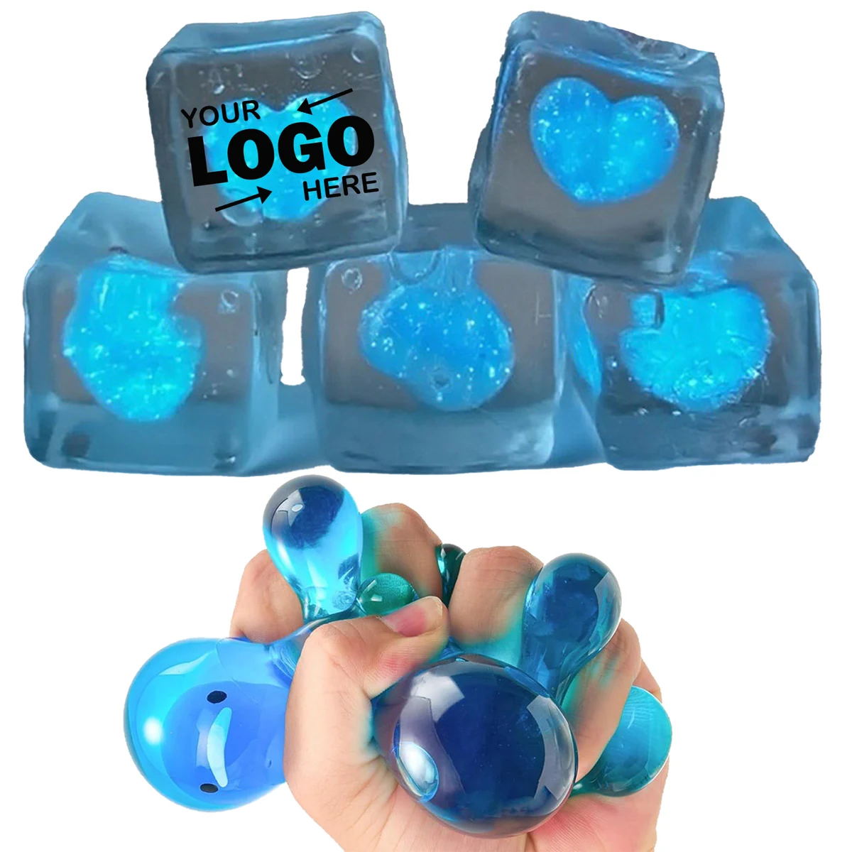 Glow In The Dark Heart Shaped Squishy Toy 1