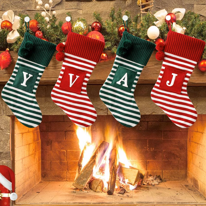 Christmas Stripeed Decorative Socks