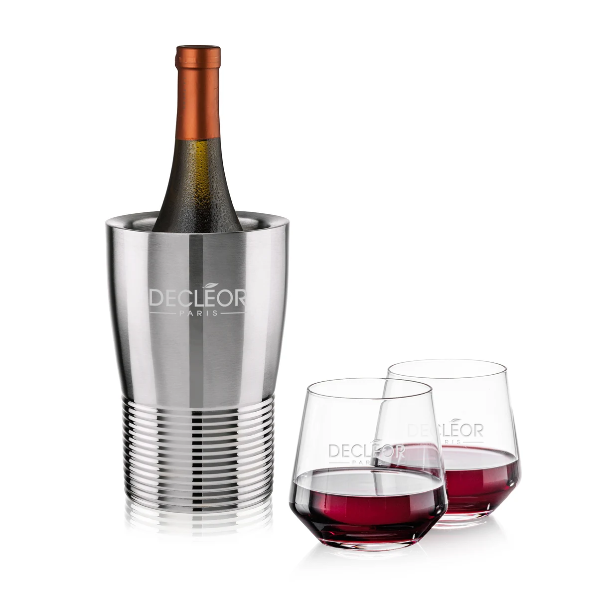 Genoa Wine Cooler & Tucson Stemless Wine Set 1